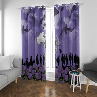 ANZAC Day Window Curtain Lest We Forget the Animals Too
