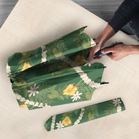 Hawaiian Pikake Maile Lei Umbrella Tiare Hibiscus Kalo Palapalai Leaf Green LT19 - Polynesian Pride