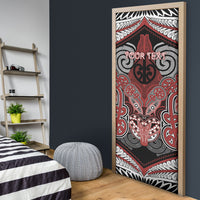 Aotearoa Iwi Ngapuhi Personalised Door Cover Maori Kowhaiwhai Pattern