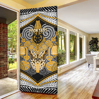 Aotearoa Iwi Ngati Whatua Personalised Door Cover Maori Kowhaiwhai Pattern