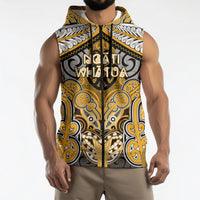 Aotearoa Iwi Ngati Whatua Personalised Sleeveless Zip Hoodie Maori Kowhaiwhai Pattern