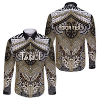 Aotearoa Iwi Waikato Tainui Personalised Family Matching Off The Shoulder Long Sleeve Dress and Hawaiian Shirt Maori Kowhaiwhai Pattern
