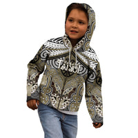 Aotearoa Iwi Waikato Tainui Personalised Kid Hoodie Maori Kowhaiwhai Pattern