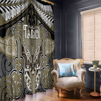 Aotearoa Iwi Waikato Tainui Window Curtain Maori Kowhaiwhai Pattern