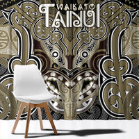 Aotearoa Iwi Waikato Tainui Window Curtain Maori Kowhaiwhai Pattern