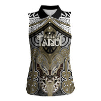 Aotearoa Iwi Waikato Tainui Personalised Women Sleeveless Polo Shirt Maori Kowhaiwhai Pattern