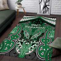 Aotearoa Iwi Ngati Maniapoto Area Rug Maori Kowhaiwhai Pattern