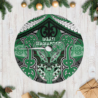 Aotearoa Iwi Ngati Maniapoto Tree Skirt Maori Kowhaiwhai Pattern LT19 Casual Green - Polynesian Pride