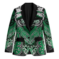 Aotearoa Iwi Ngai Tahu Personalised Blazer Maori Kowhaiwhai Pattern LT19 Unisex Green - Polynesian Pride