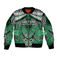 Aotearoa Iwi Ngai Tahu Personalised Bomber Jacket Maori Kowhaiwhai Pattern
