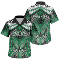 Aotearoa Iwi Ngai Tahu Personalised Family Matching Off The Shoulder Long Sleeve Dress and Hawaiian Shirt Maori Kowhaiwhai Pattern