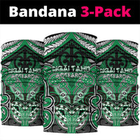 Aotearoa Iwi Ngai Tahu Neck Gaiter Maori Kowhaiwhai Pattern LT19 package One Size: 25*50cm Green - Polynesian Pride