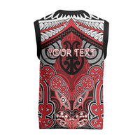 Aotearoa Iwi Te Arawa Personalised Christmas Knitted V-Neck Vest Maori Kowhaiwhai Pattern