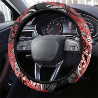 Aotearoa Iwi Te Arawa Steering Wheel Cover Maori Kowhaiwhai Pattern LT19 - Polynesian Pride