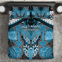 Aotearoa Iwi Ngati Porou Bedding Set Maori Kowhaiwhai Pattern LT19 Blue - Polynesian Pride