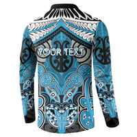 Aotearoa Iwi Ngati Porou Personalised Button Sweatshirt Maori Kowhaiwhai Pattern LT19 - Polynesian Pride