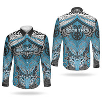 Aotearoa Iwi Ngati Porou Personalised Couples Matching Summer Maxi Dress and Long Sleeve Button Shirt Maori Kowhaiwhai Pattern