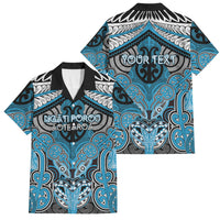 Aotearoa Iwi Ngati Porou Personalised Family Matching Off Shoulder Maxi Dress and Hawaiian Shirt Maori Kowhaiwhai Pattern