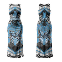 Aotearoa Iwi Ngati Kahungunu Personalised Family Matching Tank Maxi Dress and Hawaiian Shirt Maori Kowhaiwhai Pattern
