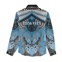 Aotearoa Iwi Ngati Kahungunu Personalised Women Casual Shirt Maori Kowhaiwhai Pattern