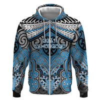 Aotearoa Iwi Ngati Kahungunu Personalised Zip Hoodie Maori Kowhaiwhai Pattern