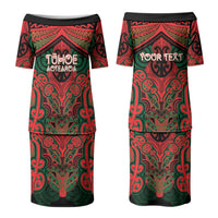 Aotearoa Iwi Tuhoe Personalised Family Matching Puletasi and Hawaiian Shirt Maori Kowhaiwhai Pattern