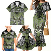 Aotearoa Iwi Whakatohea Personalised Family Matching Mermaid Dress and Hawaiian Shirt Maori Kowhaiwhai Pattern