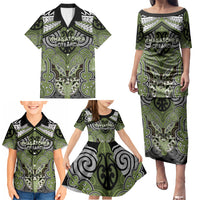 Aotearoa Iwi Whakatohea Personalised Family Matching Puletasi and Hawaiian Shirt Maori Kowhaiwhai Pattern
