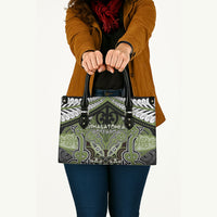 Aotearoa Iwi Whakatohea Leather Bag Maori Kowhaiwhai Pattern