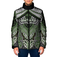 Aotearoa Iwi Ngati Awa Personalised Padded Jacket Maori Kowhaiwhai Pattern
