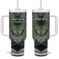 Aotearoa Iwi Ngati Awa Personalised Tumbler With Handle Maori Kowhaiwhai Pattern