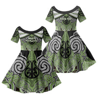 Aotearoa Iwi Ngati Raukawa Personalised Family Matching Summer Maxi Dress and Hawaiian Shirt Maori Kowhaiwhai Pattern