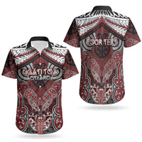 Aotearoa Iwi Ngati Toa Personalised Couples Matching Long Sleeve Bodycon Dress and Hawaiian Shirt Maori Kowhaiwhai Pattern
