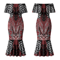 Aotearoa Iwi Ngati Toa Personalised Couples Matching Mermaid Dress and Long Sleeve Button Shirt Maori Kowhaiwhai Pattern
