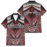 Aotearoa Iwi Ngati Toa Personalised Family Matching Off Shoulder Short Dress and Hawaiian Shirt Maori Kowhaiwhai Pattern