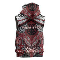 Aotearoa Iwi Ngati Toa Personalised Sleeveless Zip Hoodie Maori Kowhaiwhai Pattern
