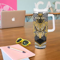 Aotearoa Iwi Ngati Tama Personalised Tumbler With Handle Maori Kowhaiwhai Pattern