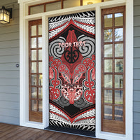 Aotearoa Iwi Te Ati Awa Personalised Door Cover Maori Kowhaiwhai Pattern