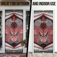 Aotearoa Iwi Te Ati Awa Personalised Door Cover Maori Kowhaiwhai Pattern