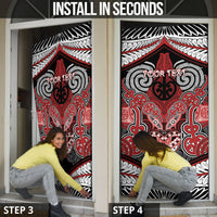 Aotearoa Iwi Te Ati Awa Personalised Door Cover Maori Kowhaiwhai Pattern