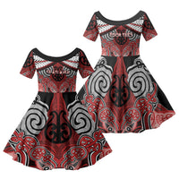 Aotearoa Iwi Te Ati Awa Personalised Family Matching Summer Maxi Dress and Hawaiian Shirt Maori Kowhaiwhai Pattern