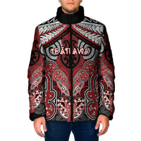 Aotearoa Iwi Te Ati Awa Personalised Padded Jacket Maori Kowhaiwhai Pattern