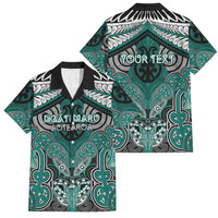 Aotearoa Iwi Ngati Maru Personalised Family Matching Tank Maxi Dress and Hawaiian Shirt Maori Kowhaiwhai Pattern