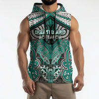 Aotearoa Iwi Ngati Maru Personalised Sleeveless Hoodie Maori Kowhaiwhai Pattern