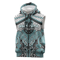 Aotearoa Iwi Ngati Paoa Personalised Sleeveless Zip Hoodie Maori Kowhaiwhai Pattern