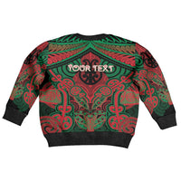 Aotearoa Iwi Ngati Hine Personalised Kid Ugly Christmas Sweater Maori Kowhaiwhai Pattern