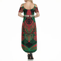 Aotearoa Iwi Ngati Hine Personalised Summer Maxi Dress Maori Kowhaiwhai Pattern