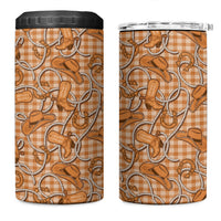 Brown Hawaii Palaka Cowboy 4 in 1 Can Cooler Tumbler Hawaiian Paniolo Festival Spirit LT19 One Size: 16 oz Brown - Polynesian Pride