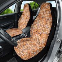 Brown Hawaii Palaka Cowboy Car Seat Cover Hawaiian Paniolo Festival Spirit LT19 - Polynesian Pride