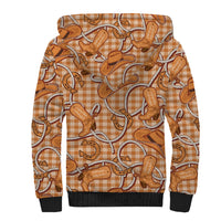 Brown Hawaii Palaka Cowboy Sherpa Hoodie Hawaiian Paniolo Festival Spirit LT19 - Polynesian Pride